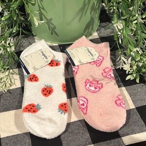 Fuzzy Print Ankle Socks